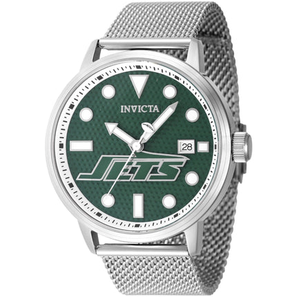 Invicta Men's Watch - NFL New York Jets Quartz Green Dial Steel Mesh Bracelet | 47980 ,