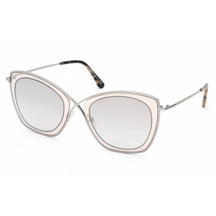 Tom Ford Unisex Sunglasses - Transparent Light Brown Butterfly Frame | FT0605 47G ,