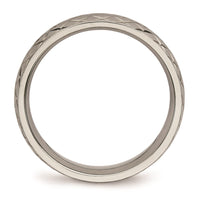 Titanium Polished Textured Ring | TB458 ,
