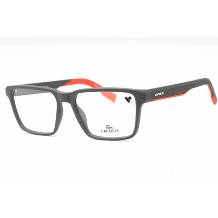 Lacoste Men's Eyeglasses - Dark Grey Plastic Rectangular Full Rim Frame | L2924 024 ,