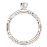 Sterling Silver Stackable Expressions High 4mm Rd. Created Opal Ring | QSK987 ,