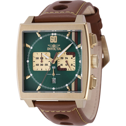 Invicta Men's Watch - S1 Rally Chronograph Green and Gold Dial Strap Date | 46854 ,