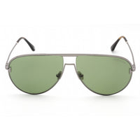 Tom Ford Unisex Sunglasses - Shiny Dark Ruthenium Metal Pilot Frame | FT0924 12N ,