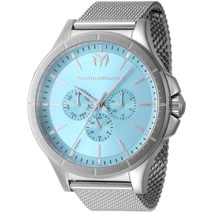 Technomarine Men's Watch - MoonSun Quartz Light Blue Dial Mesh Bracelet | TM-822020 ,