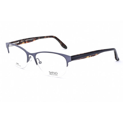 Elasta Women's Eyeglasses - Blue Havana Stainless Steel Cat Eye Frame | 4370 0U1F 00 ,