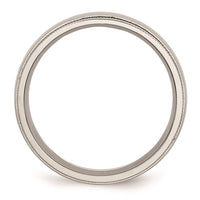 Stainless Steel Grooved and Beaded 6mm Polished Band | SR98 ,