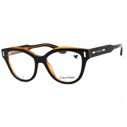 Calvin Klein Women's Eyeglasses - Black/Brown Acetate Cat Eye Full Rim | CK23541 008 ,