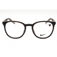 Nike Unisex Eyeglasses - Tortoise Plastic Round Frame Clear Demo Lens | NIKE 7257 239 ,