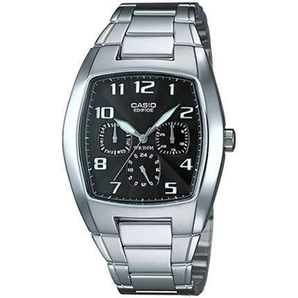 Casio Men's Quartz Watch - Edifice Black Dial Stainless Steel Bracelet | EF306D-1A ,