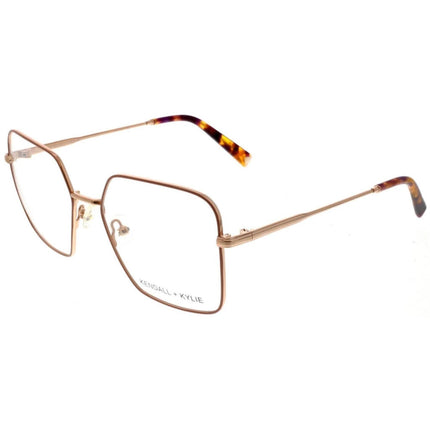 Kendall + Kylie Women's Eyeglasses - Nude/Rose Gold Metal Square Frame | KKO212 290 ,