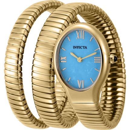 Invicta Women's Wrap Watch - Mayamar Quartz Blue Turquoise Dial Steel Bracelet | 44975 ,