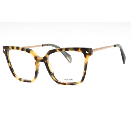 Police Women's Eyeglasses - Light Tortoise Plastic Cat Eye Full Rim | VPLD26 0777 ,