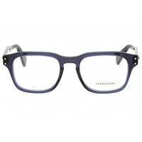 Salvatore Ferragamo Men's Eyeglasses - Crystal Navy Rectangular Frame | SF2958 420 ,