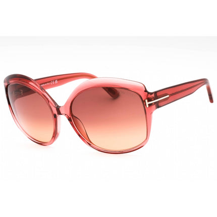 Tom Ford Women's Sunglasses - Shiny Pink Oversized Frame Bordeaux Lens | FT0919 72T ,