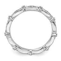 Sterling Silver Stackable Expressions Diamond Ring | QSK1046 ,