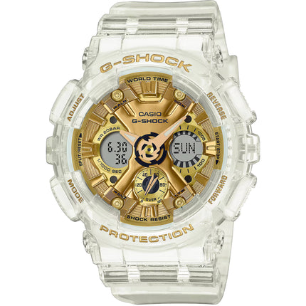 Casio Women's Watch - G-Shock Alarm White Resin Strap Analog-Digital | GMAS120SG-7A ,