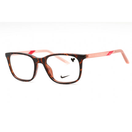 Nike Unisex Eyeglasses - Tortoise/Rose Whisper Plastic Rectangular | NIKE 7255 239 ,