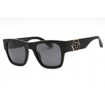 Philipp Plein Unisex Sunglasses - Shiny Black Plastic Square Frame | SPP042M 700F ,