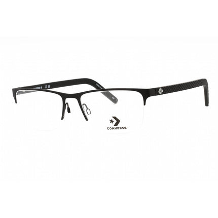 Converse Men's Eyeglasses - Matte Black Metal Rectangular Half Rim Frame | CV3016 001 ,