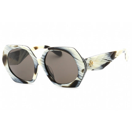 Tory Burch Women's Sunglasses - Brown Horn-Ivory Geometric Frame | 0TY7195U 194203 ,
