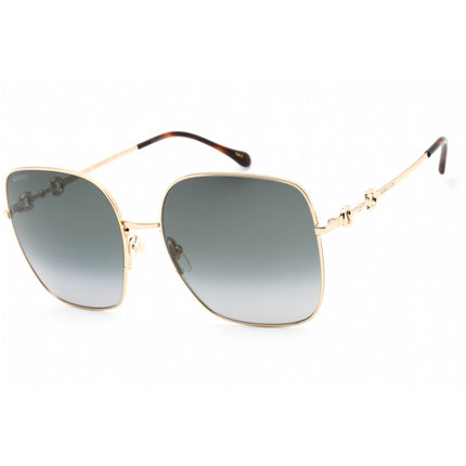 Gucci Women's Sunglasses - Gold Square Metal Full Rim Frame Grey Lens | GG0879S 001 ,