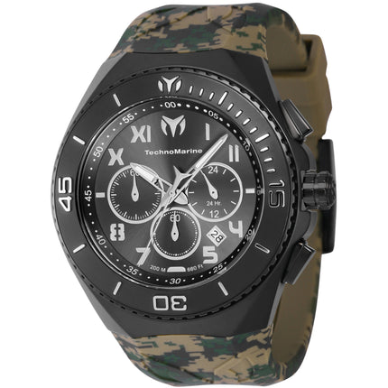 Technomarine Men's Watch - Manta Ocean Chronograph Gunmetal Dial Strap | TM-221044 ,