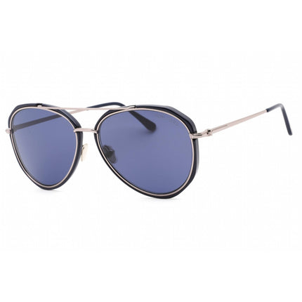 Tom Ford Unisex Sunglasses - Shiny Blue Metal Pilot Full Rim Frame | FT0749 90V ,