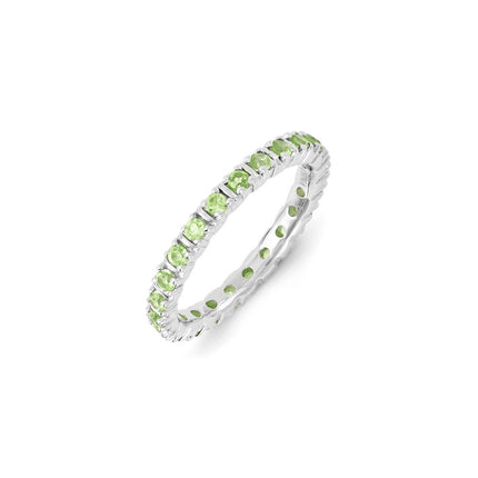 Sterling Silver Stackable Expressions Peridot Ring | QSK1195 ,