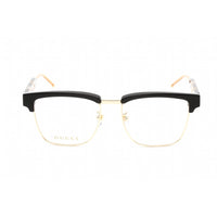 Gucci Men's Eyeglasses - Black Gold Acetate/Metal Full Rim Pilot Frame | GG0605O 001 ,