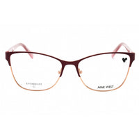 Nine West Women's Eyeglasses - Burgundy Metal Cat Eye Full Rim Frame | NW8015 602 ,