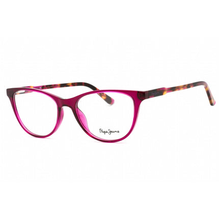 Pepe Jeans Women's Eyeglasses - Crystal Purple Plastic Cat Eye Full Rim | PJ3449 C2 ,