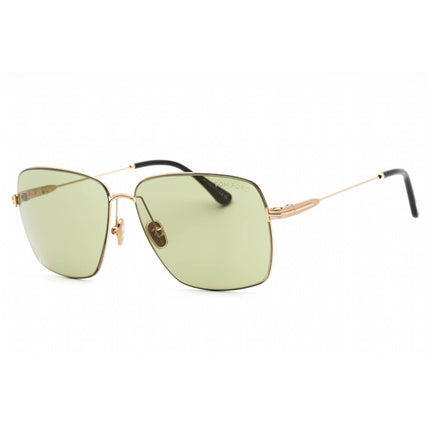Tom Ford Unisex Sunglasses - Shiny Rose Gold Metal Square Shape Frame | FT0994 28N ,