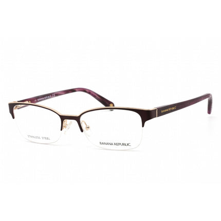 Banana Republic Women's Eyeglasses - Matte Purple Violet Half Rim Frame | Elsa 01JZ 00 ,