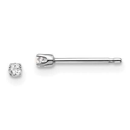 14kw .05ct I2 K-L Diamond Stud Push-on Post Earrings ,