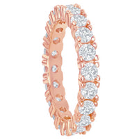 Classic Women's RG Plated CZ Eternity Band Ring - W-2500 ,