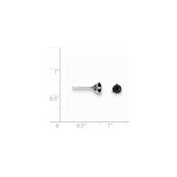 14k .75ct Black Diamond Stud Earrings ,