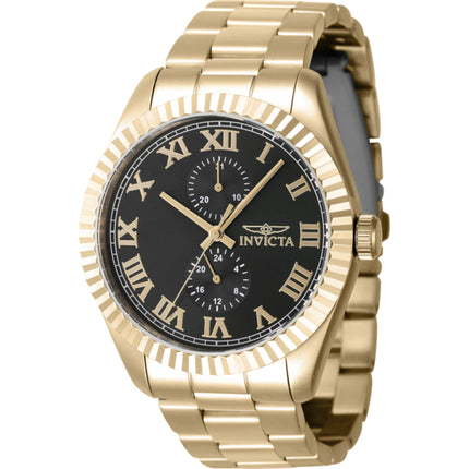 Invicta Men's Watch - Specialty Quartz Black Dial Yellow Gold Bracelet | 47429 ,