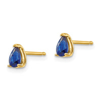 14k Sapphire Post Earrings ,