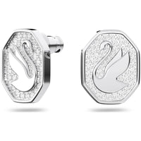 Swarovski Women's Stud Earrings - Signum Swan Rhodium Plated White Crystal | 5621097 ,