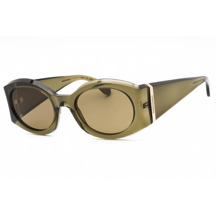 Salvatore Ferragamo Women's Sunglasses - Transparent Khaki Oval Frame | SF2008S 320 ,