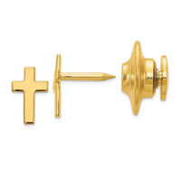 14k Cross Tie Tac ,