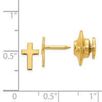14k Cross Tie Tac ,