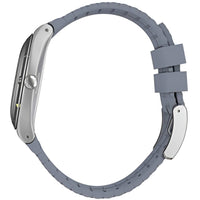 Swatch Men's Watch - Irony Asphaltise Quartz Silver Dial Blue Silicone Strap | YWS447 ,