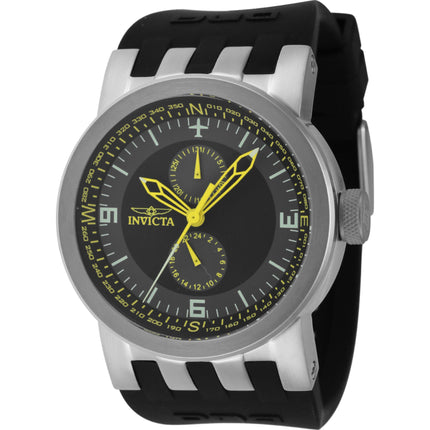 Invicta Men's Watch - DNA Compass Quartz Grey and Black Dial Silicone Strap | 44225 ,