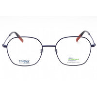 Tommy Hilfiger Men's Eyeglasses - Matte Blue Red Metal Square Frame | TJ 0014 WIR ,