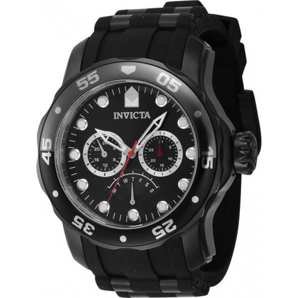 Invicta Men's Watch - Pro Diver Black Dial Silicone/Stainless Steel Strap | 46966 ,