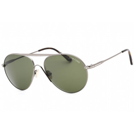 Tom Ford Men's Sunglasses - Shiny Dark Ruthenium Metal Pilot Frame | FT0773 12N ,