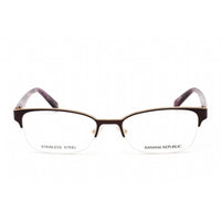Banana Republic Women's Eyeglasses - Matte Purple Violet Half Rim Frame | Elsa 01JZ 00 ,