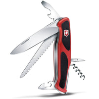 Victorinox Swiss Army Large Pocket Knife - Ranger 55 Grip Red and Black | 0.9563.C ,