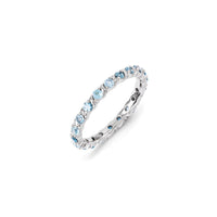 Sterling Silver Stackable Expressions Blue Topaz Ring | QSK1208 ,